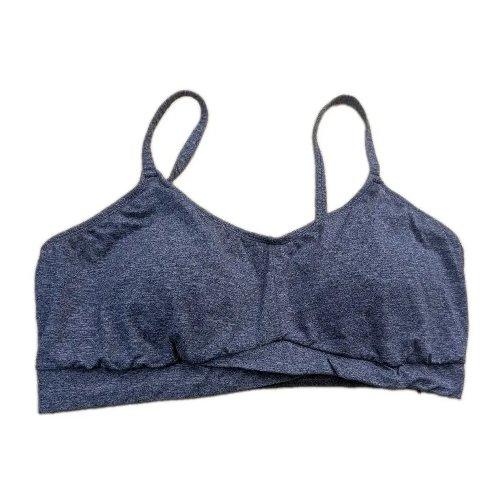 Torrid Curve Women Sports Bra 2 Denim Blue Bralette Wireless Convertible 1506500